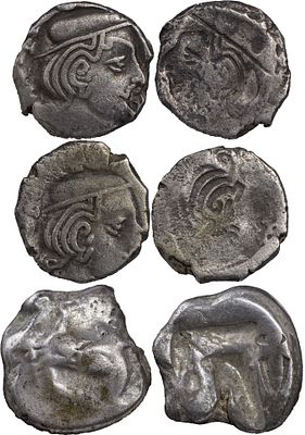 Lots Ancient CoinsLot of 3 greek silver coins.Fine to XF.