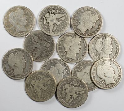 Lots World CoinsLot of 12 silver coins of Half Dollar United States of America (USA).Fine to XF.