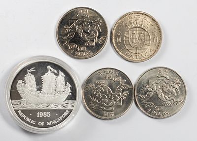 Lots World Coins Lot of 5 coins, various countries. Fine to XF.