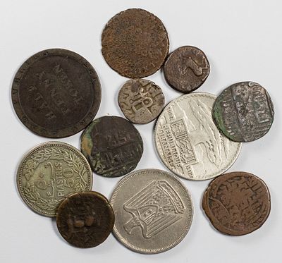 Lots World CoinsLot of 11 coins, various countries.Fine to XF.