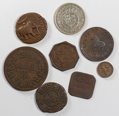 Lots World CoinsLot of 8 coins, various countries.Fine to XF.