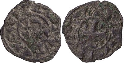 D. Afonso II - Dinheiro Escudo Amendoado. Portugal D. Afonso II (1211-1223) Dinheiro escudo 