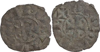 D. Afonso II - Dinheiro Escudo Amendoado. Portugal D. Afonso II (1211-1223) Dinheiro escudo 