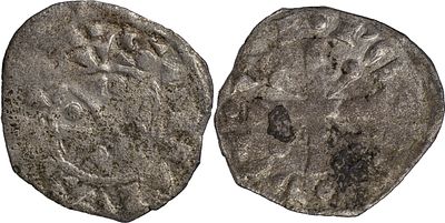 PortugalD. Sancho II (1223-1248)Dinheiro de cruz de pregos Bolh&atilde;oExemplar com claramente 