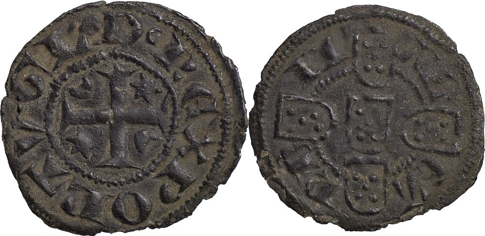 D. Dinis - Dinheiro. Entre Os melhores Exemplares Conhecidos. Portugal 
D. Dinis I (1279-1325) 