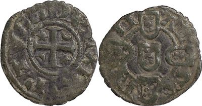 PortugalD. Dinis I (1279-1325)Dinheiro Bolh&atilde;oAG: 01.12 0.88 gBC+