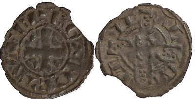 Portugal D. Dinis I (1279-1325) Dinheiro Bolh&atilde;o AG: 01.12 0.54 g MBC-
