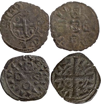Portugal Lote de 2 dinheiros, um de D. Dinis e um de D. Sancho II. BC