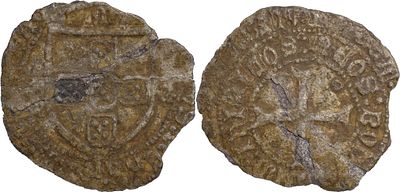 Torn&ecirc;s de Escudo; Miranda. Bolh&atilde;o
. Portugal D. Fernando I (1367-1383) Torn&ecirc;s de escudo Miranda 