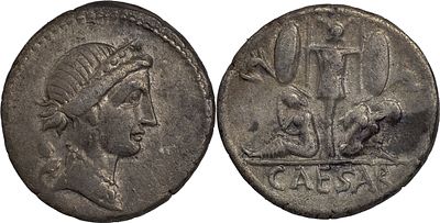 Julius Caesar, 49-44 BC. AR Denarius. The Roman Republic Julius Caesar, 49-44 BC. AR Denarius 