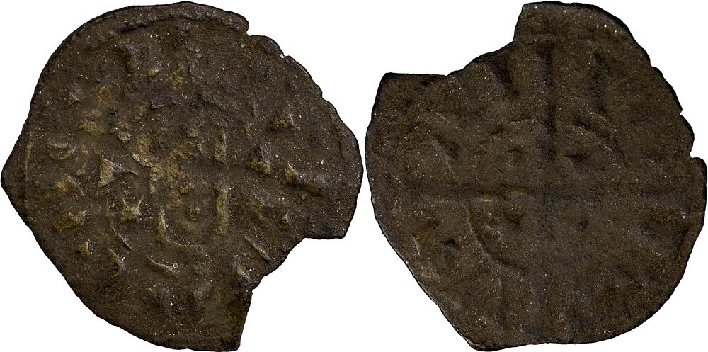 D. Afonso II - Dinheiro de Cruz Longa. Raro.
. Portugal 
D. Afonso II (1211-1223) 
Dinheiro 