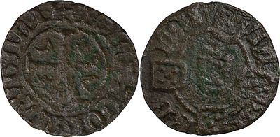 PortugalD. Fernando I (1367-1383)Dinheiro Lisboa CobreDupla batida interessante.AG: 01.01 0.93 gBC