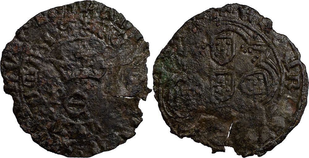 Portugal 
D. Duarte I (1433-1438) 
Real Branco Porto Bolh&atilde;o 
Letra monet&aacute;ria 