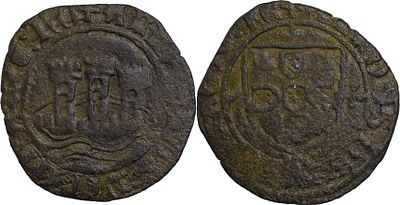Portugal D. Afonso V (1438-1481) Ceitil Lisboa Cobre AG: 13.01 F.M: 8.3.1 2.55 g BC