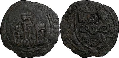 Portugal D. Afonso V (1438-1481) Ceitil Lisboa Cobre Torreão sobre a torre central. AG: 12.05 