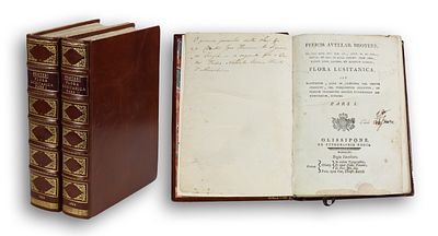 BROTERO (Avelar) – Flora Lusitanica (2 Vols) – Typographia R&eacute;gia, Lisbon, 1804, 1st Edition. 