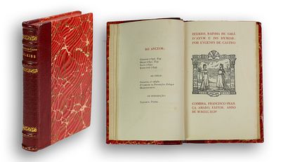 CASTRO (Eug&eacute;nio de)) – Belkiss – Fran&ccedil;a Amado, Coimbra, 1894, 1st Edition. XII + 204 pp/VI. 
