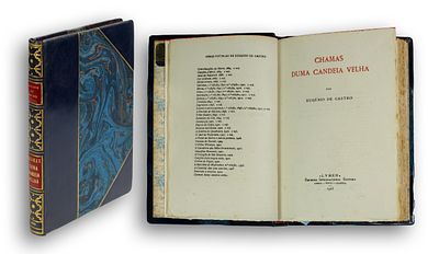 CASTRO (Eug&eacute;nio de) – Flames for an Old Lamp (Chamas para Candeia Velha) – Lumen, Coimbra, 1925 