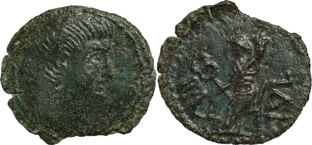Roman Provincial 
Pax Julia. Augustus, 27 BC-AD 14. AE As 7.57 g. Beja (Portugal). Anv: Head of 