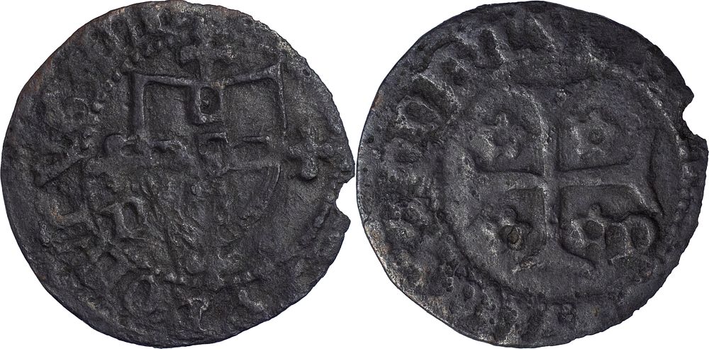Portugal 
D. Jo&atilde;o I (1385-1433) 
Fifth of Real cruzado Porto P/P Billon 
AG: NC 0.73 g 