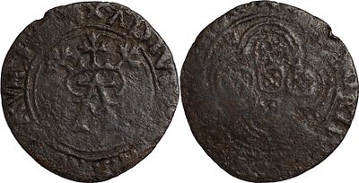 PortugalD. Afonso V (1438-1481)Cotrim Porto BillonAG: 15.02 1.84 gGood Fine