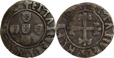PortugalD. Manuel I (1495-1521)Half Vint&eacute;m Porto SilverAG: 23.? 0.88 gFine
