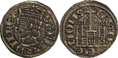 Kingdom of Castile and Le&oacute;n.Sancho IV (1284-1295). Cornado. Burgos. Anv: SANCII.REX / Rev: 