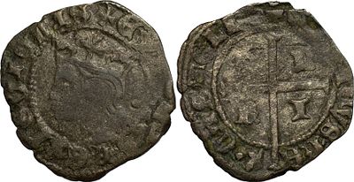 Kingdom of Castile and Le&oacute;n. Enrique II (1368-1379). Cruzado. Sin ceca. Ve 1.64 g. 