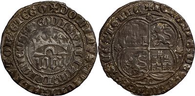Kingdom of Castile and Le&oacute;n. Juan I (1379-1390). Burgos. Real. Silver 3.43 g. Obv.: 