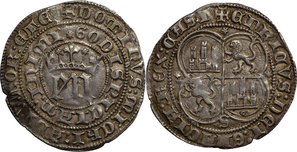 Kingdom of Castile and Le&oacute;n. 
Enrique III (1390-1406). 1 real. Silver 3,41 g. Sevilla. 