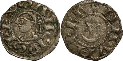 Kingdom of NavarreSancho VII, the Strong (1194-1234). Dinero. Navarre. Ve 0.83 g. Anv.: 