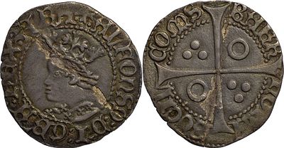 Crown of AragonAlfonso IV (1327-1336). Croat. Perpignan. Silver 2.93 g. Cru-825. Cru C.G-2884. 