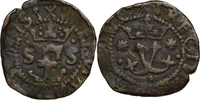 SpainReyes Cat&oacute;licos (1474-1504). Blanca. Sevilla. Ae 1.54 g. Cal-44. VF.
