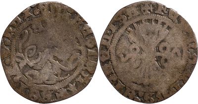 SpainReyes Cat&oacute;licos (1474-1504). 1/2 Real. Sevilla. Silver 1.01 g. Marks: S. Cal-252. Fair.