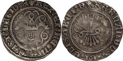 SpainReyes Cat&oacute;licos (1474-1504). 1/2 Real. Toledo. Silver 1.60 g. Marks: +-T. Cal-284. XF.