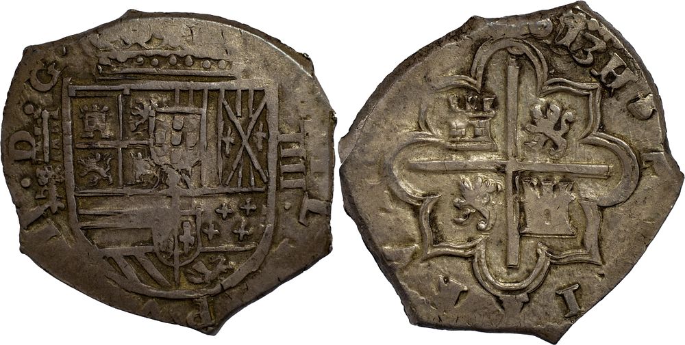 Felipe III - 4 Reales 1613/159?. Segovia. Acu&ntilde;aciones de Casade Vieja. IN&Eacute;DITA. Spain 
Felipe 