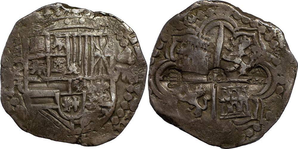 Felipe III - 8 Reales. Potosi. Ag Marcas: R. Spain 
Felipe III (1598-1621). 8 Reales. Potosi. 