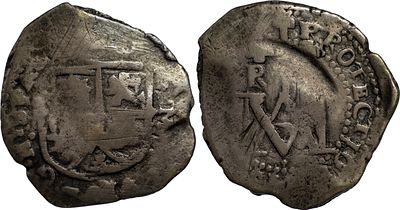 SpainCarlos II (1665-1700). 8 Reales 1693? ("3" visible). Tipo "Maria". Sevilla. Silver 17.79 