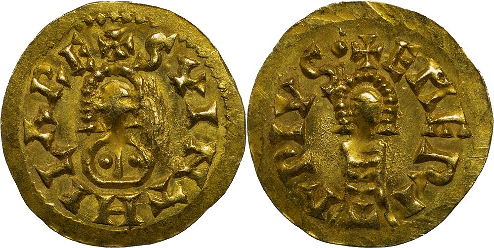 Suinthila (621-631). Tremissis. Em&eacute;rita (M&eacute;rida). Visigothic Kingdom 
Suinthila (621-631). 