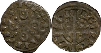 PortugalD. Sancho II (1223-1248)Dinheiro BillionVariant of dots in quadrants.AG: 25.04 var 0.82 gXF