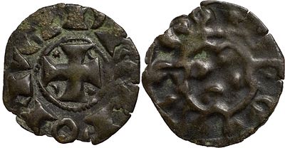 Portugal D. Dinis I (1279-1325) Dinheiro Billion AG: ? 0.78 g Interesting how the reverse is 