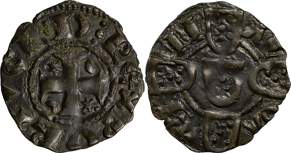 D. Dinis I - Dinheiro Bolh&atilde;o. IN&Eacute;DITA. Portugal 
D. Dinis I (1279-1325) 
Dinheiro Billion 