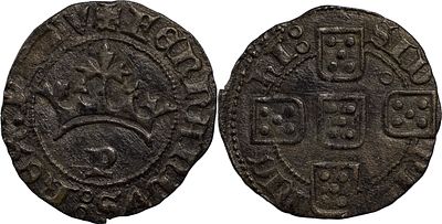 PortugalD. Fernando I (1367-1383)Pilarte Porto BillionAG: 08.03 1.51 gXF
