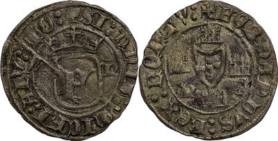 PortugalD. Fernando I (1367-1383)Grave Porto BillionAG: 12.01 1.98 gAbout XF