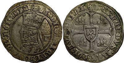 PortugalD. Fernando I (1367-1383)Barbuda Lisbon BillionAG: 33.01 4.45 gXF