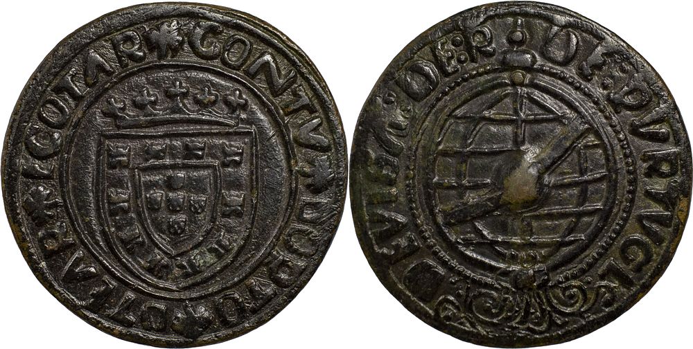 D. Manuel I - Conto para contar, Porto, Cobre. Melhor exemplar conhecido. Portugal 
D. Manuel I 