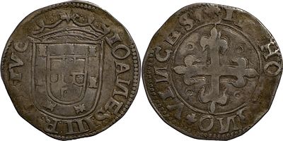 PortugalD. Jo&atilde;o III (1521-1557)Tost&atilde;o Porto SilverWithout monetary letter.AG: 148.01 8.63 gVF