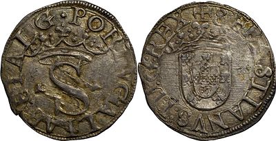 PortugalD. Sebasti&atilde;o I (1557-1578)Vint&eacute;m Lisbon SilverAG: 29.21 1.74 gOne of the best known 