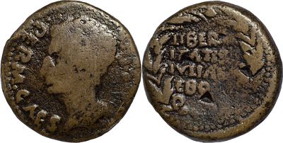 Hispano RomanasEbora 150-50 AC Asse CobreCom 3 contramarcas "tri&acirc;ngulo".AG 01.01 10.75 gBC