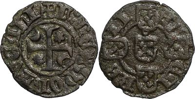 PortugalD. Fernando I (1367-1383)Dinheiro Lisboa CobreAG: 01.01 0.77 gBC+